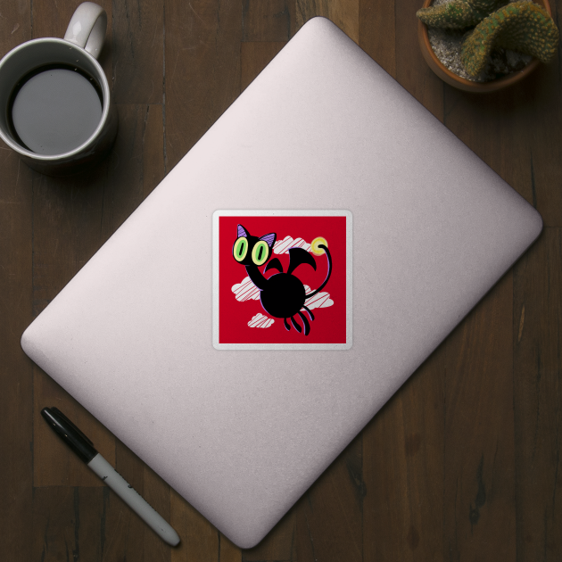 Devilman Crybaby Cat Demon - Devilman - Sticker | TeePublic